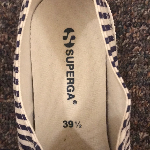 Blue and White Striped Superga - Picture 2 of 4